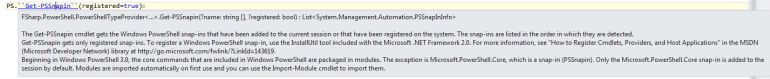 PS-Get-PSSnapIns