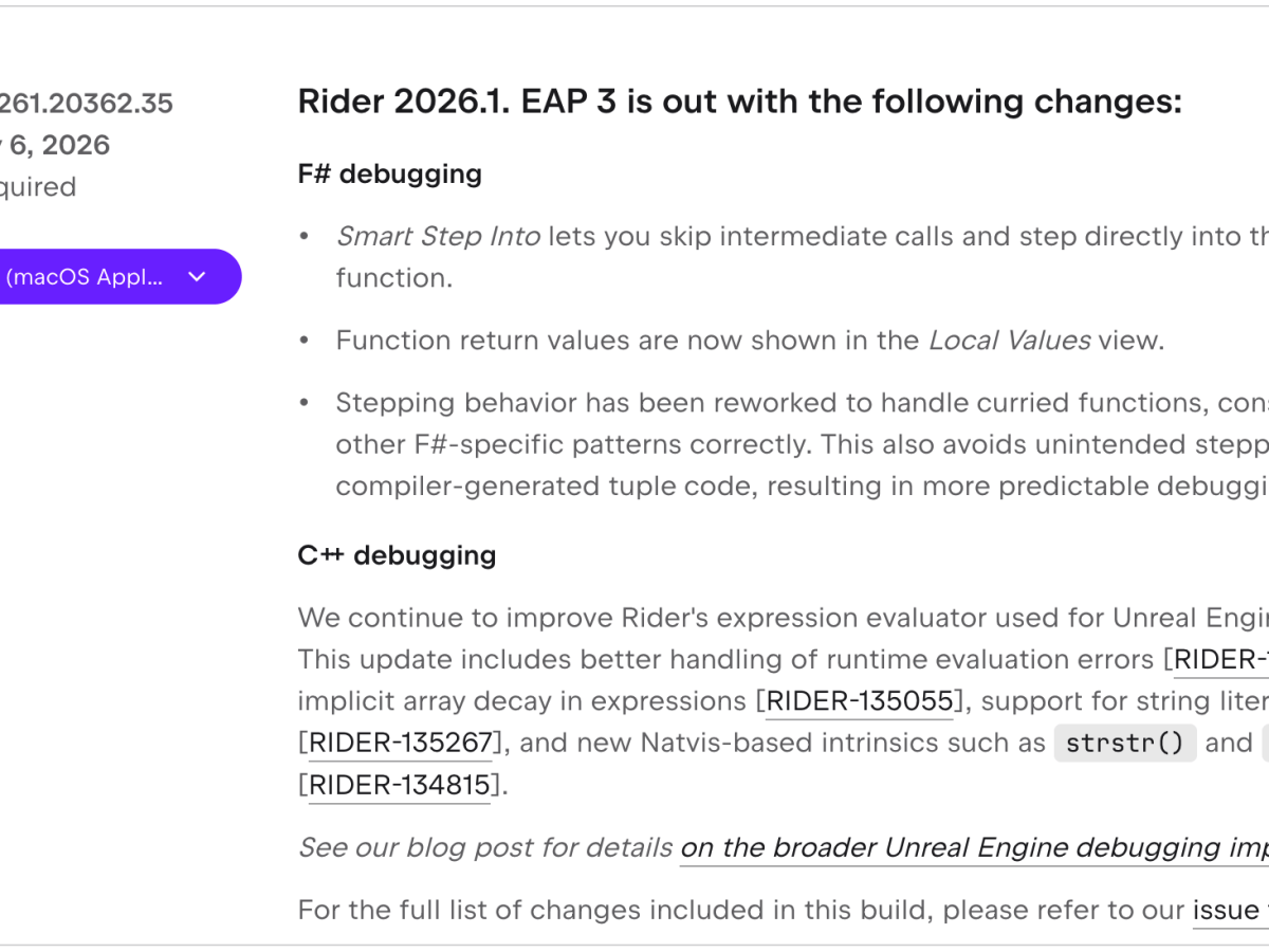 F# Weekly #7, 2026 – .NET 11 Preview 1 & Rider 2026.1 EAP&nbsp;3