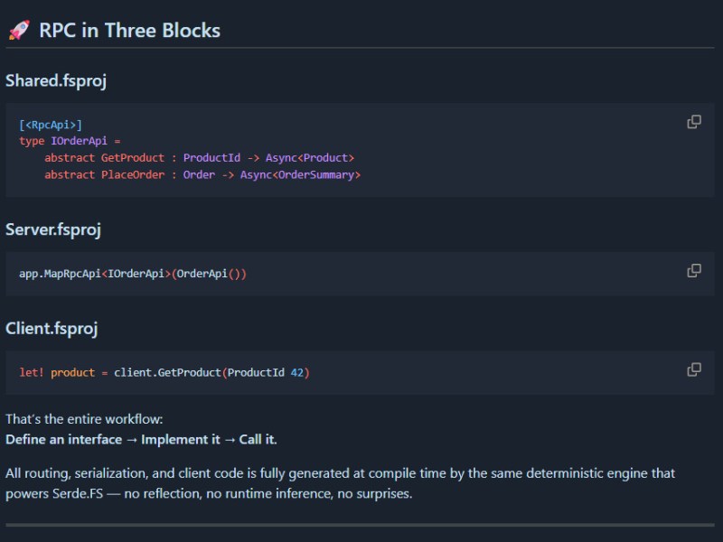 F# Weekly #14, 2026 – Serde.FS Brings Compile-Time RPC to&nbsp;F#